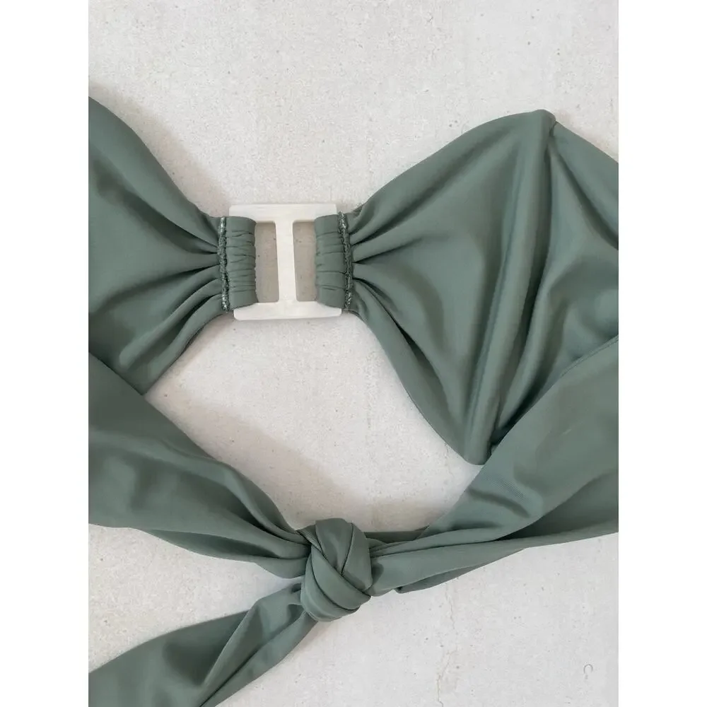 Aila Blue Swim Bandeau Bikini Top Summer Mermaidcore Coastal Resort